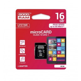 MICRO SD GOODRAM 16GB CLASS10 C/ADATT.