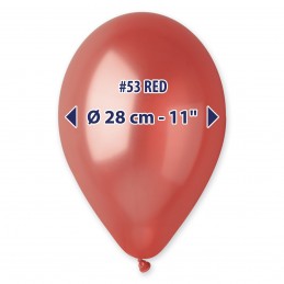 PALLONCINO 12'' METAL ROSSO PZ.100
