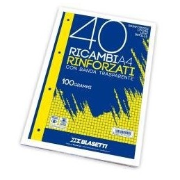 RICAMBIO A4 RINFORZ.PLAST.100 C