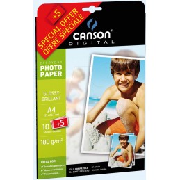 CARTA FOTOGRAFICA CANSON A4 180GR.10+5FG