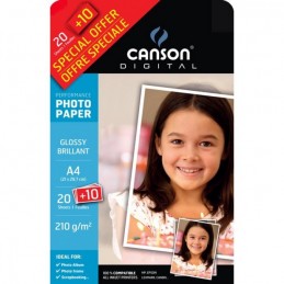 CARTA FOTOGRAFICA CANSON A4 210GR.20+10FG